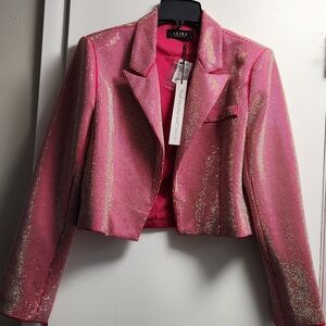 AKIRA Glittering Pink Sequin Blazer